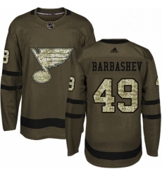 Mens Adidas St Louis Blues 49 Ivan Barbashev Premier Green Salute to Service NHL Jersey Mens Adidas St Louis Blues 49 Ivan Barbashev Premier Green Salute to Service NHL Jersey