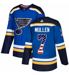 Mens Adidas St Louis Blues 7 Joe Mullen Authentic Blue USA Flag Fashion NHL Jersey Mens Adidas St Louis Blues 7 Joe Mullen Authentic Blue USA Flag Fashion NHL Jersey
