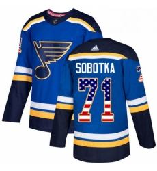 Mens Adidas St Louis Blues 71 Vladimir Sobotka Authentic Blue USA Flag Fashion NHL Jersey Mens Adidas St Louis Blues 71 Vladimir Sobotka Authentic Blue USA Flag Fashion NHL Jersey