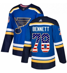 Mens Adidas St Louis Blues 78 Beau Bennett Authentic Blue USA Flag Fashion NHL Jersey Mens Adidas St Louis Blues 78 Beau Bennett Authentic Blue USA Flag Fashion NHL Jersey