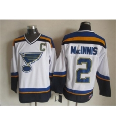 NHL St.Louis Blues #2 MacINNIS white jerseys NHL St.Louis Blues #2 MacINNIS white jerseys