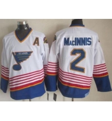 St. Louis Blues #2 Al MacInnis White Light Blue CCM Throwback Stitched NHL Jersey St. Louis Blues #2 Al MacInnis White Light Blue CCM Throwback Stitched NHL Jersey