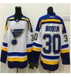 St Louis Blues #30 Martin Brodeur White Stitched NHL Jersey St Louis Blues #30 Martin Brodeur White Stitched NHL Jersey