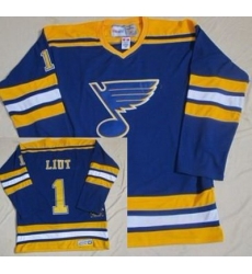 St.Louis Blues #1 Mike Liut Blue Throwback CCM Jersey St.Louis Blues #1 Mike Liut Blue Throwback CCM Jersey