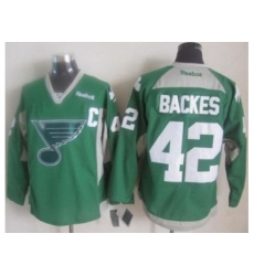 St.Louis Blues #42 David Backes Green Practice Stitched NHL Jersey St.Louis Blues #42 David Backes Green Practice Stitched NHL Jersey