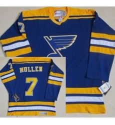 St.Louis Blues #7 Joe Mullen Blue Throwback CCM Jersey St.Louis Blues #7 Joe Mullen Blue Throwback CCM Jersey