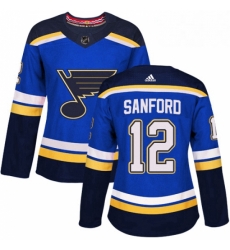 Womens Adidas St Louis Blues 12 Zach Sanford Premier Royal Blue Home NHL Jersey Womens Adidas St Louis Blues 12 Zach Sanford Premier Royal Blue Home NHL Jersey