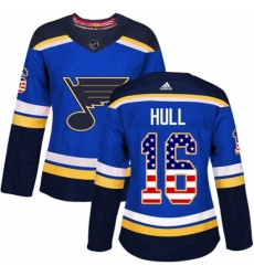 Womens Adidas St Louis Blues 16 Brett Hull Authentic Blue USA Flag Fashion NHL Jersey Womens Adidas St Louis Blues 16 Brett Hull Authentic Blue USA Flag Fashion NHL Jersey