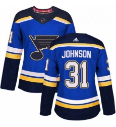 Womens Adidas St Louis Blues 31 Chad Johnson Authentic Royal Blue Home NHL Jersey Womens Adidas St Louis Blues 31 Chad Johnson Authentic Royal Blue Home NHL Jersey