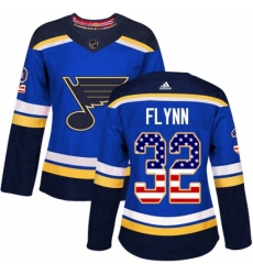 Womens Adidas St Louis Blues 32 Brian Flynn Authentic Blue USA Flag Fashion NHL Jersey Womens Adidas St Louis Blues 32 Brian Flynn Authentic Blue USA Flag Fashion NHL Jersey