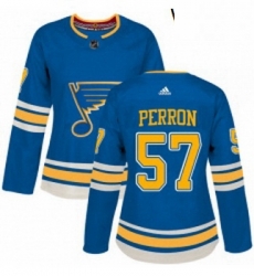 Womens Adidas St Louis Blues 57 David Perron Authentic Navy Blue Alternate NHL Jersey Womens Adidas St Louis Blues 57 David Perron Authentic Navy Blue Alternate NHL Jersey