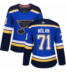 Womens Adidas St Louis Blues 71 Jordan Nolan Authentic Royal Blue Home NHL Jersey Womens Adidas St Louis Blues 71 Jordan Nolan Authentic Royal Blue Home NHL Jersey