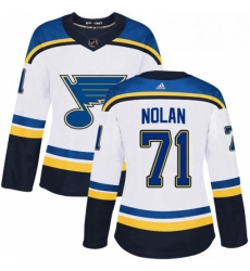Womens Adidas St Louis Blues 71 Jordan Nolan Authentic White Away NHL Jersey Womens Adidas St Louis Blues 71 Jordan Nolan Authentic White Away NHL Jersey
