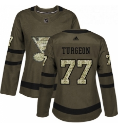 Womens Adidas St Louis Blues 77 Pierre Turgeon Authentic Green Salute to Service NHL Jersey Womens Adidas St Louis Blues 77 Pierre Turgeon Authentic Green Salute to Service NHL Jersey