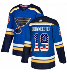 Youth Adidas St Louis Blues 19 Jay Bouwmeester Authentic Blue USA Flag Fashion NHL Jersey Youth Adidas St Louis Blues 19 Jay Bouwmeester Authentic Blue USA Flag Fashion NHL Jersey