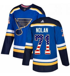 Youth Adidas St Louis Blues 71 Jordan Nolan Authentic Blue USA Flag Fashion NHL Jersey Youth Adidas St Louis Blues 71 Jordan Nolan Authentic Blue USA Flag Fashion NHL Jersey