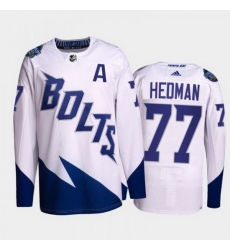 Men Tampa Bay Lightning 2377 Victor Hedman 2022 White Stadium Series Breakaway Stitched jersey Men Tampa Bay Lightning 2377 Victor Hedman 2022 White Stadium Series Breakaway Stitched jersey