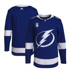 Men Tampa Bay Lightning Blank 2022 Blue Stanley Cup Final Patch Stitched Jersey Men Tampa Bay Lightning Blank 2022 Blue Stanley Cup Final Patch Stitched Jersey