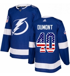 Mens Adidas Tampa Bay Lightning 40 Gabriel Dumont Authentic Blue USA Flag Fashion NHL Jersey Mens Adidas Tampa Bay Lightning 40 Gabriel Dumont Authentic Blue USA Flag Fashion NHL Jersey