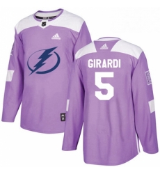 Mens Adidas Tampa Bay Lightning 5 Dan Girardi Authentic Purple Fights Cancer Practice NHL Jersey Mens Adidas Tampa Bay Lightning 5 Dan Girardi Authentic Purple Fights Cancer Practice NHL Jersey
