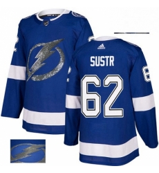 Mens Adidas Tampa Bay Lightning 62 Andrej Sustr Authentic Royal Blue Fashion Gold NHL Jersey Mens Adidas Tampa Bay Lightning 62 Andrej Sustr Authentic Royal Blue Fashion Gold NHL Jersey