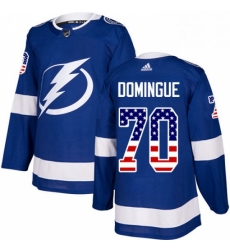 Mens Adidas Tampa Bay Lightning 70 Louis Domingue Authentic Blue USA Flag Fashion NHL Jerse Mens Adidas Tampa Bay Lightning 70 Louis Domingue Authentic Blue USA Flag Fashion NHL Jerse