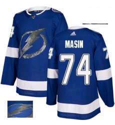Men's Adidas Tampa Bay Lightning #74 Dominik Masin Authentic Royal Blue Fashion Gold NHL Jersey Men's Adidas Tampa Bay Lightning #74 Dominik Masin Authentic Royal Blue Fashion Gold NHL Jersey