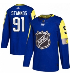 Mens Adidas Tampa Bay Lightning 91 Steven Stamkos Authentic Royal Blue 2018 All Star Atlantic Division NHL Jersey Mens Adidas Tampa Bay Lightning 91 Steven Stamkos Authentic Royal Blue 2018 All Star Atlantic Division NHL Jersey