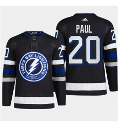 Men's Tampa Bay Lightning #20 Nicholas Paul Black 2024 Stadium Series Stitched Jersey Men's Tampa Bay Lightning #20 Nicholas Paul Black 2024 Stadium Series Stitched Jersey