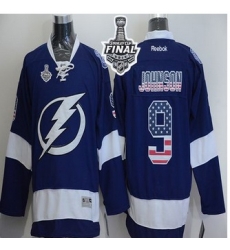 Tampa Bay Lightning #9 Tyler Johnson Blue USA Flag Fashion 2015 Stanley Cup Stitched NHL Jersey Tampa Bay Lightning #9 Tyler Johnson Blue USA Flag Fashion 2015 Stanley Cup Stitched NHL Jersey