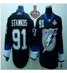 Tampa Bay Lightning #91 Steven Stamkos Black 2015 Stanley Cup Stitched Youth NHL Jersey Tampa Bay Lightning #91 Steven Stamkos Black 2015 Stanley Cup Stitched Youth NHL Jersey