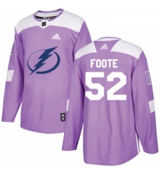 Youth Adidas Tampa Bay Lightning 52 Callan Foote Authentic Purple Fights Cancer Practice NHL Jersey Youth Adidas Tampa Bay Lightning 52 Callan Foote Authentic Purple Fights Cancer Practice NHL Jersey
