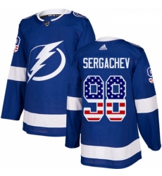 Youth Adidas Tampa Bay Lightning 98 Mikhail Sergachev Authentic Blue USA Flag Fashion NHL Jersey Youth Adidas Tampa Bay Lightning 98 Mikhail Sergachev Authentic Blue USA Flag Fashion NHL Jersey