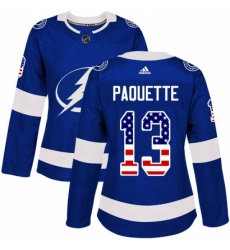 Womens Adidas Tampa Bay Lightning 13 Cedric Paquette Authentic Blue USA Flag Fashion NHL Jersey Womens Adidas Tampa Bay Lightning 13 Cedric Paquette Authentic Blue USA Flag Fashion NHL Jersey