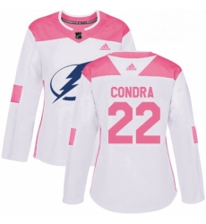 Womens Adidas Tampa Bay Lightning 22 Erik Condra Authentic WhitePink Fashion NHL Jersey Womens Adidas Tampa Bay Lightning 22 Erik Condra Authentic WhitePink Fashion NHL Jersey