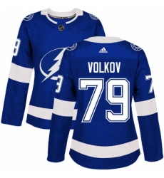 Womens Adidas Tampa Bay Lightning 79 Alexander Volkov Authentic Royal Blue Home NHL Jersey Womens Adidas Tampa Bay Lightning 79 Alexander Volkov Authentic Royal Blue Home NHL Jersey
