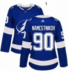 Womens Adidas Tampa Bay Lightning 90 Vladislav Namestnikov Authentic Royal Blue Home NHL Jersey Womens Adidas Tampa Bay Lightning 90 Vladislav Namestnikov Authentic Royal Blue Home NHL Jersey