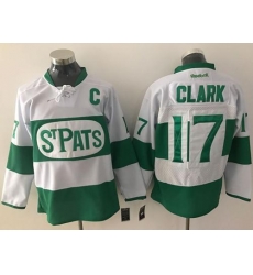 Maple Leafs #17 Wendel Clark White Green St. Patrick's Day Stitched NHL Jersey Maple Leafs #17 Wendel Clark White Green St. Patrick's Day Stitched NHL Jersey
