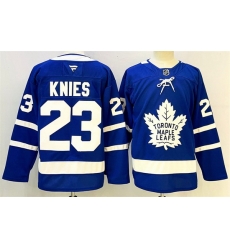 Men Toronto Maple Leafs 23 Matthew Knies Blue 2024 25 Stitched Hockey Jersey
