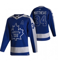 Men Toronto Maple Leafs 34 Auston Matthews Blue Adidas 2020 21 Reverse Retro Alternate NHL Jersey Men Toronto Maple Leafs 34 Auston Matthews Blue Adidas 2020 21 Reverse Retro Alternate NHL Jersey