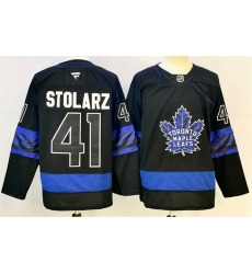 Men Toronto Maple Leafs 41 Anthony Stolarz Black 2024 25 Stitched Hockey Jersey Men Toronto Maple Leafs 41 Anthony Stolarz Black 2024 25 Stitched Hockey Jersey