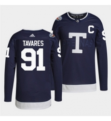 Men Toronto Maple Leafs 91 John Tavares 2022 Heritage Classic Navy Stitched jersey Men Toronto Maple Leafs 91 John Tavares 2022 Heritage Classic Navy Stitched jersey