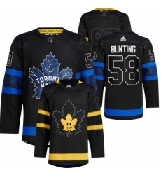Men Toronto Maple Leafs Black 58 Michael Bunting Alternate Premier Breakaway Reversible Stitched Jersey Men Toronto Maple Leafs Black 58 Michael Bunting Alternate Premier Breakaway Reversible Stitched Jersey