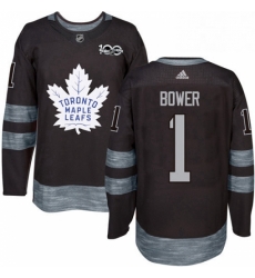 Mens Adidas Toronto Maple Leafs 1 Johnny Bower Authentic Black 1917 2017 100th Anniversary NHL Jersey Mens Adidas Toronto Maple Leafs 1 Johnny Bower Authentic Black 1917 2017 100th Anniversary NHL Jersey