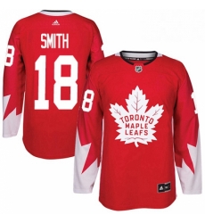 Mens Adidas Toronto Maple Leafs 18 Ben Smith Premier Red Alternate NHL Jersey Mens Adidas Toronto Maple Leafs 18 Ben Smith Premier Red Alternate NHL Jersey