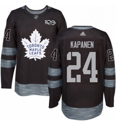 Mens Adidas Toronto Maple Leafs 24 Kasperi Kapanen Authentic Black 1917 2017 100th Anniversary NHL Jersey Mens Adidas Toronto Maple Leafs 24 Kasperi Kapanen Authentic Black 1917 2017 100th Anniversary NHL Jersey
