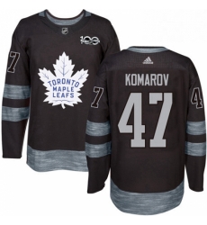 Mens Adidas Toronto Maple Leafs 47 Leo Komarov Authentic Black 1917 2017 100th Anniversary NHL Jersey Mens Adidas Toronto Maple Leafs 47 Leo Komarov Authentic Black 1917 2017 100th Anniversary NHL Jersey