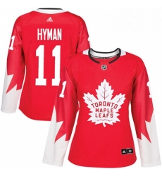 Womens Adidas Toronto Maple Leafs 11 Zach Hyman Authentic Red Alternate NHL Jersey Womens Adidas Toronto Maple Leafs 11 Zach Hyman Authentic Red Alternate NHL Jersey