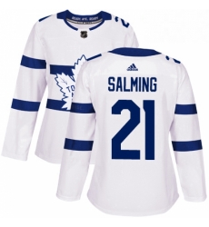 Womens Adidas Toronto Maple Leafs 21 Borje Salming Authentic White 2018 Stadium Series NHL Jersey Womens Adidas Toronto Maple Leafs 21 Borje Salming Authentic White 2018 Stadium Series NHL Jersey