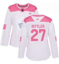 Womens Adidas Toronto Maple Leafs 27 Darryl Sittler Authentic WhitePink Fashion NHL Jersey Womens Adidas Toronto Maple Leafs 27 Darryl Sittler Authentic WhitePink Fashion NHL Jersey